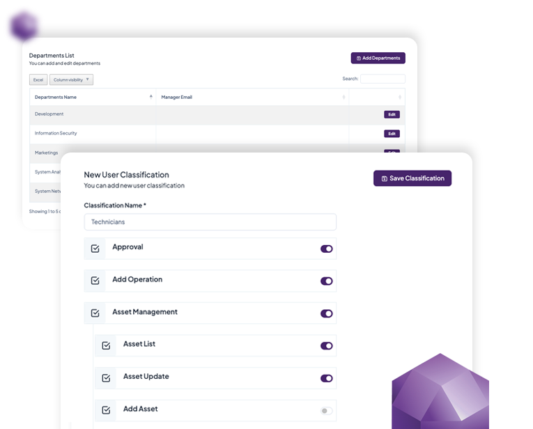 Asset Wisy User Screen